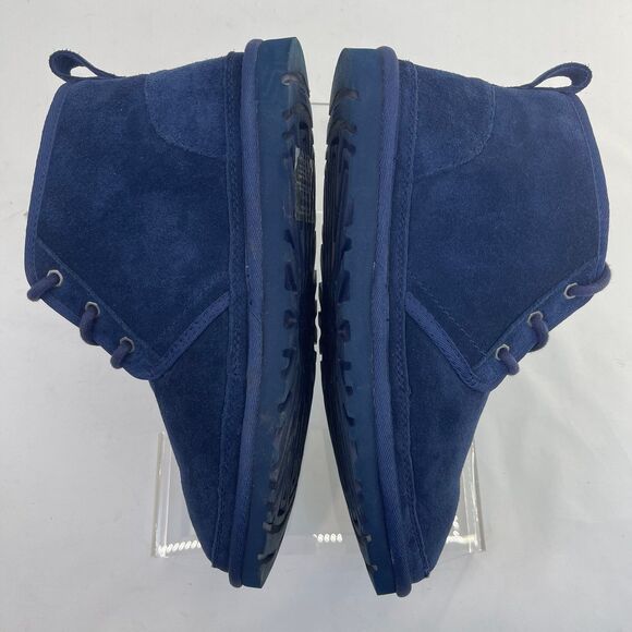 UGG Neumel New Navy Blue Suede Boots Mens Size 8 - Picture 7 of 12